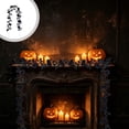 thumbnail image 1 of Halloween Black Rose Garland Artificial Flower Decor Plastic Vine Garland for Seasonal Holiday Decorations Mantel Doorway Staircase Party Backdrop Spooky Decor, 1 of 6