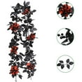 thumbnail image 1 of Halloween Black Rose Vine Flower Garland for Home Party Decoration, 1 of 3