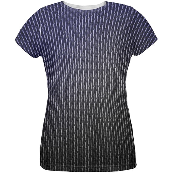 Halloween Black Shadow Dragon Scales Costume All Over Womens T Shirt Multi MD