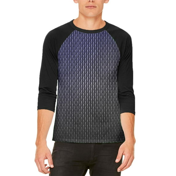 Halloween Black Shadow Dragon Scales Costume Mens Raglan T Shirt White-Black X-LG