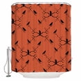 thumbnail image 1 of Halloween Black Shower Curtain Set ，Waterproof Fabric Shower Curtains Crow on Branch Orange Shower Curtains for Bathroom,Bathroom Decor 60"x72", 1 of 6