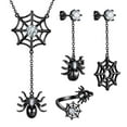 thumbnail image 1 of Halloween Black Spider Jewelry Set Necklace/Earrings/Ring, Gothic Statement Cosplay Party Jewelry Gift for Women Men, 1 of 7