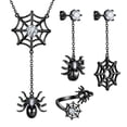 thumbnail image 1 of Halloween Black Spider Jewelry Set Necklace/Earrings/Ring, Gothic Statement Cosplay Party Jewelry Gift for Women Men, 1 of 7