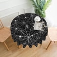 thumbnail image 1 of Halloween Black Spider Web Tablecloth Round Table Cloths Washable Holiday Table Cover Decorative for Kitchen Dinner Party One Size, 1 of 6