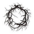 thumbnail image 1 of Halloween Black Twig Wreath 22 Inch Spooky Decorative Wreath for Front Door, Wall, or Mantel, 1 of 5
