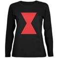 thumbnail image 1 of Halloween Black Widow Black Womens Long Sleeve T-Shirt - Medium, 1 of 1