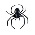 thumbnail image 1 of Halloween Black Widow Spider Figurine, Realistic Spider Statue with Detailed Legs for Outdoor Porch Yard Wall and Party Decor, 5.91in, 1 of 5