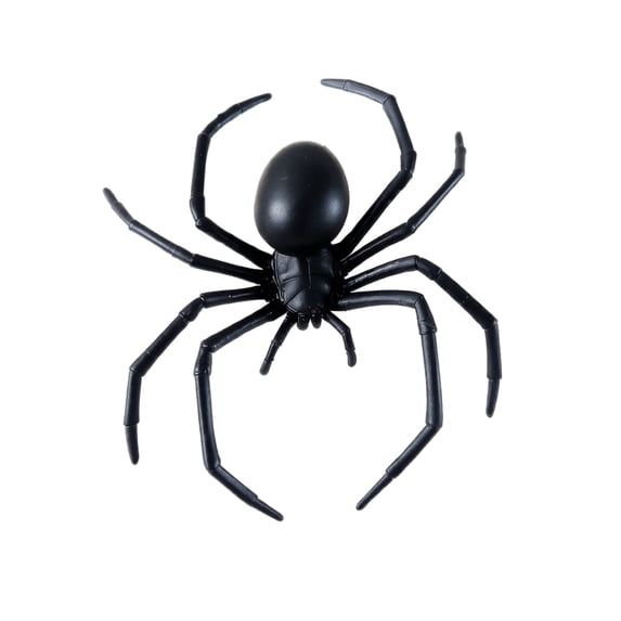 Halloween Black Widow Spider Figurine, Realistic Spider Statue with Detailed Legs for Outdoor Porch Yard Wall and Party Decor, 5.91in