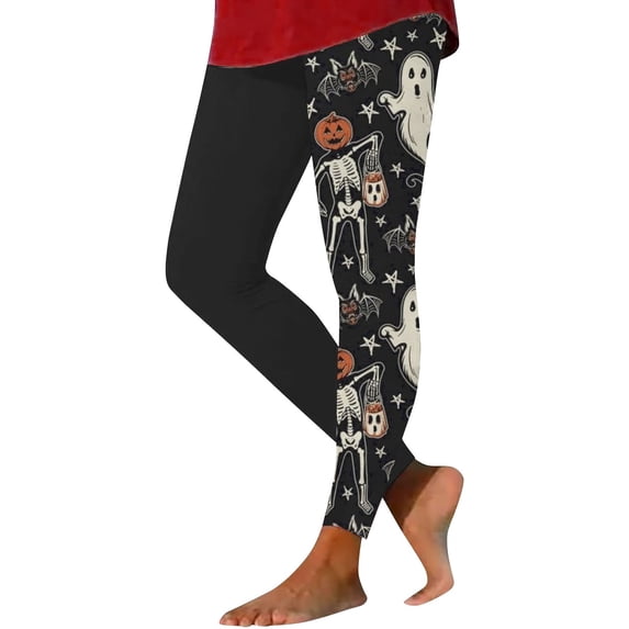 Halloween Black Women's Define High Milk Silk Grinding Buttery Soft Full Length Workout Yoga Pants Compression Pants M