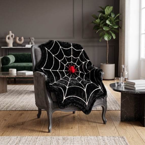 Halloween Blanket 39.4x27.6in Cozy Soft Throw Halloween Patterned for Sofa Nap by OVFUIZ
