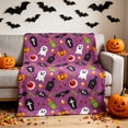 thumbnail image 1 of Halloween Blanket 39.4x27.6in Flannel Blanket Ghost Print for Bedroom Office Nap by OVFUIZ, 1 of 9
