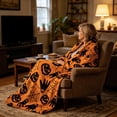 thumbnail image 1 of Halloween Blanket 39.4x27.6in Lightweight Blanket Ghost Pumpkin for Office Couch Decor by OVFUIZ, 1 of 8