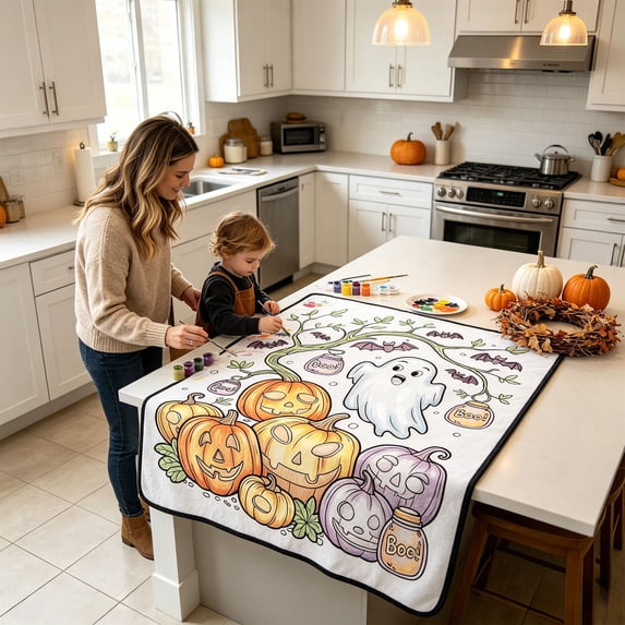 Halloween Blanket 39.4x27.6in Soft Flannel Throw Halloween Themed for Bedroom Couch Office by OVFUIZ