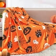 thumbnail image 1 of Halloween Blanket 59.1x39.4in Flannel Throw Pumpkin Skull for Sofa Couch Bed by OVFUIZ, 1 of 6