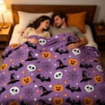 thumbnail image 1 of Halloween Blanket 59.1x39.4in Soft Flannel Throw Halloween Themed for Couch Office by OVFUIZ, 1 of 8