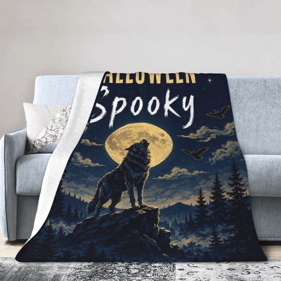 Halloween Blanket, Birthday Gifts for Adults, Soft Cozy Flannel Throw Blanket for Bed Decor 50x40