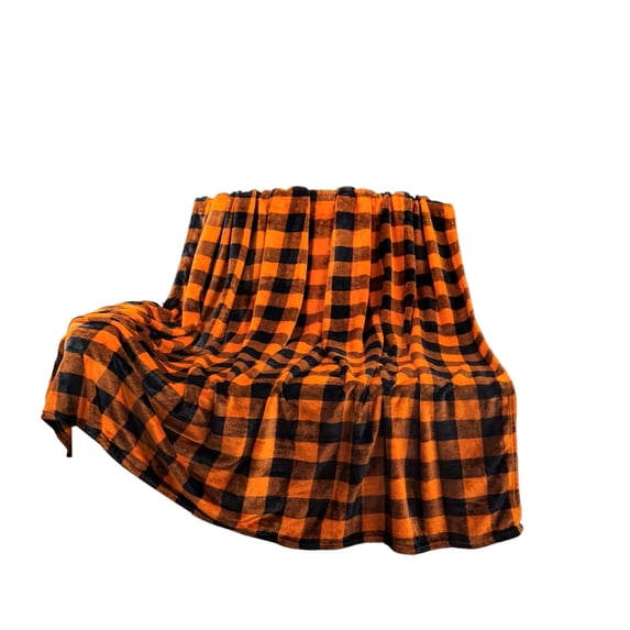 Halloween Blanket, Fall Flannel Throw Blanket, Good Soft Cozy Polyester, 27.5x39.4 Inch Throw, Good for Couch, Office Nap, Travel & Holiday Decor