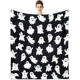 thumbnail image 1 of Halloween Blanket Ghost Flannel Throw Blankets for Kids for Women Halloween Decorations Blanket for Bed, Sofa, Couch, Travel Blanket 50 x 60 inch, 1 of 6