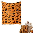 thumbnail image 1 of Halloween Blanket Happy Halloweens 75*100 Soft Throw Blanket - Halloweens Themed Gift Pumkin Ghost Witch Black Cat Spider Bat Skull, 1 of 8