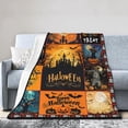 thumbnail image 1 of Halloween Blanket Haunted Happy Halloween Throw Blanket Pumpkin Goth Witch Flannel Blanket Plush Lightweight Soft Cozy Warm Fuzzy Fleece Halloween Bedroom Decor for Woman Men Sofa Couch 80"X60", 1 of 6