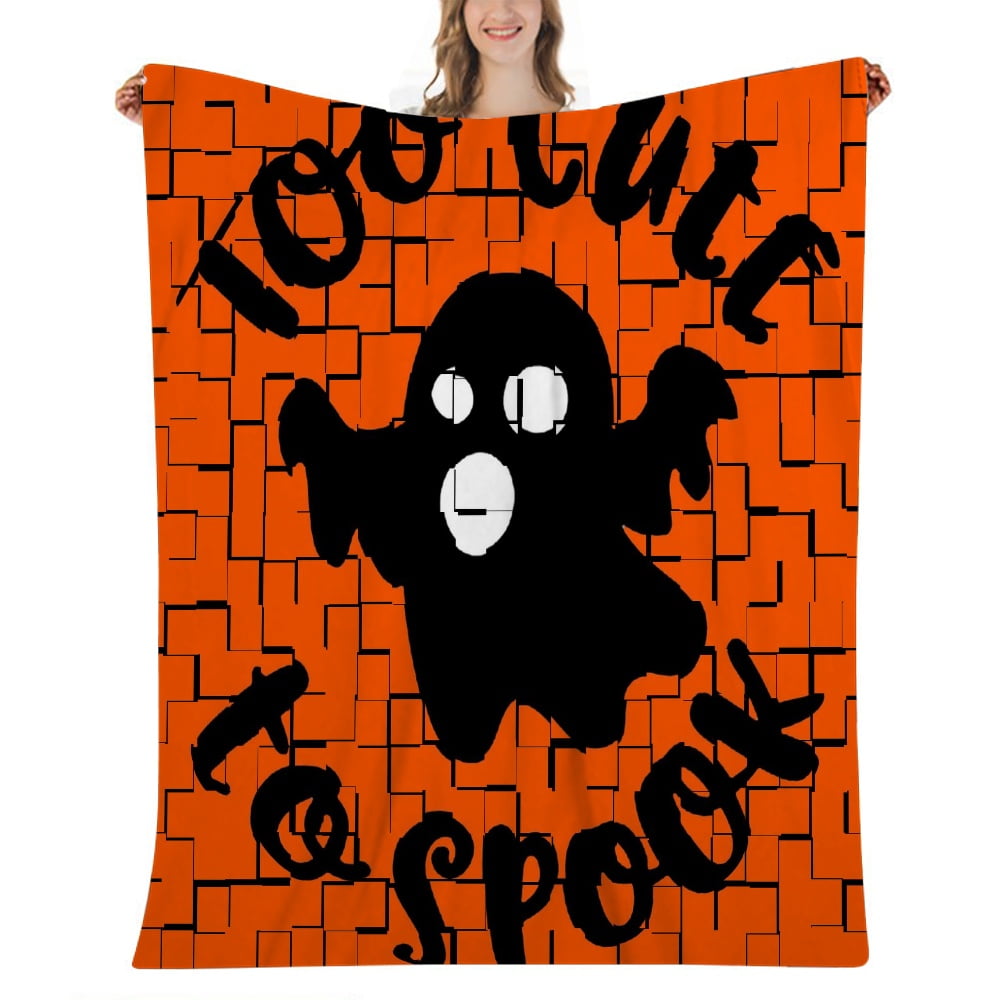 Halloween BlanketMagical Witch Bookshelf Blanket for Bedroom Living