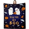 thumbnail image 1 of Halloween Blanket, Pumpkin Blanket, Boo Basket Stuffers for Women, Christmas Decorations, Fall Basket Stuffers, Couples Blanket 50x60, Cute Throw Blanket for Girlfriend Boyfriend, Halloween Gifts, 1 of 6