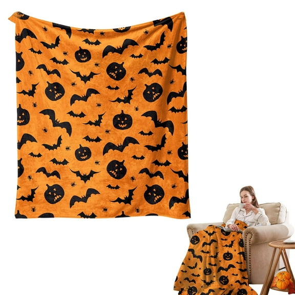 Halloween Blanket Sofa Blanket Pattern A150 * 200 Polyester Blanket Color:A Material:Polyester Fiber
