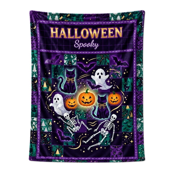 Halloween Blanket, Soft Cozy Plush Flannel Throw for Couch Bed Sofa Decor 50x40