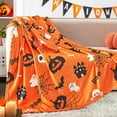 thumbnail image 1 of Halloween Blanket Spider Webs Pumpkin Ghost Spooky Blanket Gift for Girls Boys,Orange Plush Soft Halloween Throw Blanket for Couch, Bed, Sofa,Living Rooms 50"X60", 1 of 6