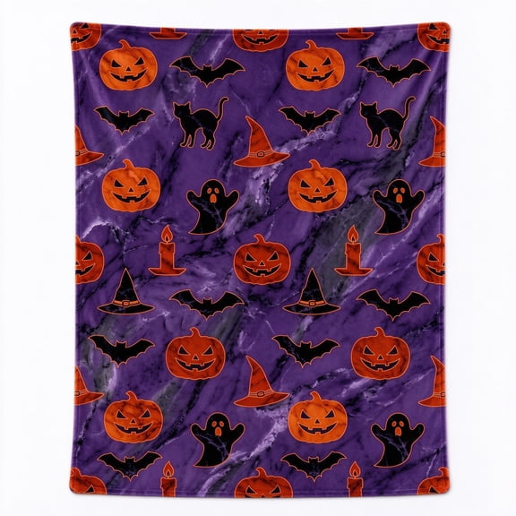 Halloween Blanket Throw Blankets for Couch Sofa Bed Soft Warm Fuzzy Cozy Plush Checkered Blanket Fall Decor 50x40