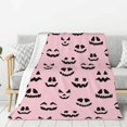 thumbnail image 1 of Halloween Blanket Throw Blanket for Couch Sofa and Bed, halloween elements context Halloween Plush Throw Blanket, Halloween Decor Fuzzy Cuteness Comfy Flannel Blanket, 1 of 7