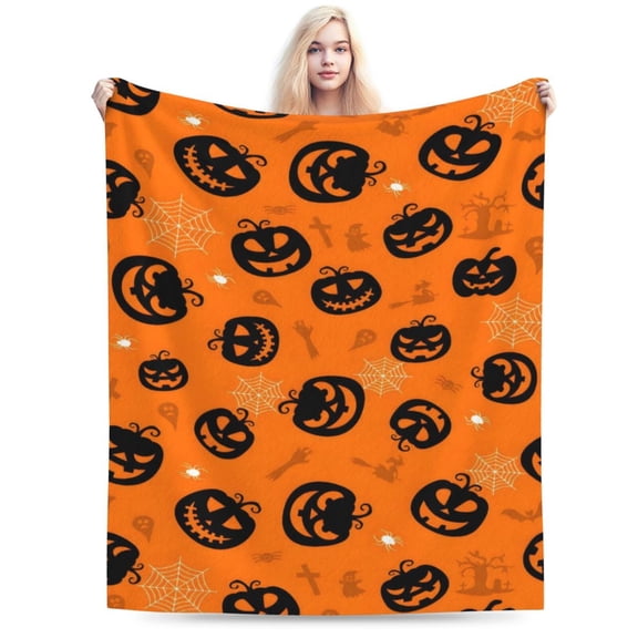 Halloween Blanket Ultra-Soft Micro Fleece Blanket Durable Keeps Warm The Office Blanket, Soft and Lightweight Flannel Blankets Warm Cozy for Sofa Bed 50x40