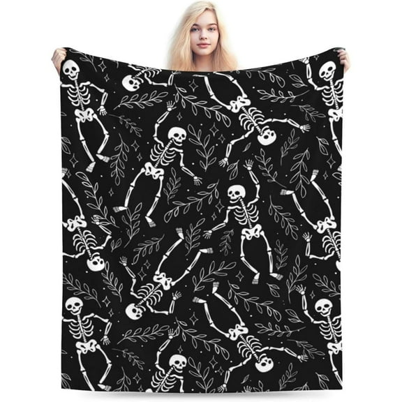 Halloween Blanket for Boys Girls, Haunted Halloween Themed Design Printed Throw Blankets for Kids Lap, Chair Sofa, Warm Soft Cozy Blanket
