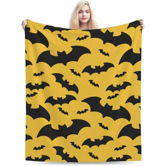Halloween Blanket for Boys Girls, Haunted Halloween Themed Design Printed Throw Blankets for Kids Lap, Chair Sofa, Warm Soft Cozy Blanket