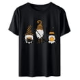 thumbnail image 1 of Halloween Bleached Shirt Men Women Short Sleeve T-Shirt Black Casual Tee, 1 of 5
