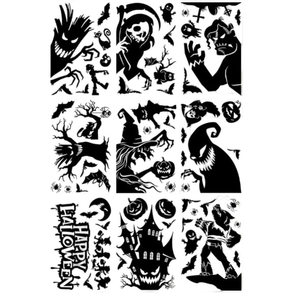 Halloween Bloodstain Glass Wall Background Sticker for Living Room and Bedroom Wall Wall Stickers Wall Art