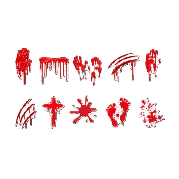 Halloween Bloody Magnetic Stickers, Scary Blood Drop Fridge Magnets, Non Adhesive Decor for Car Iron Surface, Haunted Theme Party Home Scene Decoration