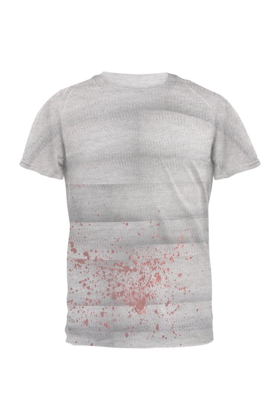 Halloween Bloody Mummy Mens T Shirt Heather White SM