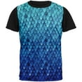 thumbnail image 1 of Halloween Blue Frost Dragon Rider Armor All Over Mens Black Back T Shirt Multi MD, 1 of 1