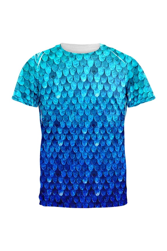 Halloween Blue Frost Dragon Rider Armor All Over Mens T Shirt Multi MD