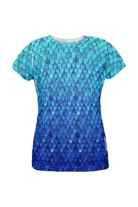 Halloween Blue Frost Dragon Rider Armor All Over Womens T Shirt Multi MD
