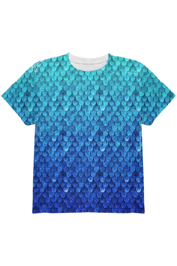 Halloween Blue Frost Dragon Rider Armor All Over Youth T Shirt Multi YSM