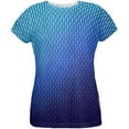 thumbnail image 1 of Halloween Blue Ice Dragon Scales Costume All Over Womens T Shirt Multi X-LG, 1 of 2