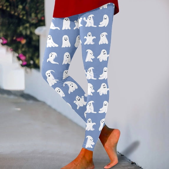 Halloween Blue Women's Define High Milk Silk Grinding Soft High Waisted Tummy Control Workout Yoga Pants L