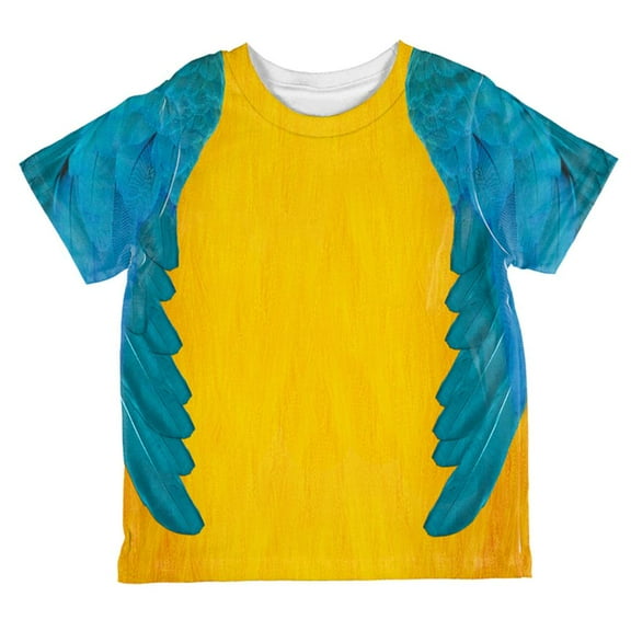 Halloween Blue & Yellow Parrot Macaw Costume All Over Toddler T Shirt Multi 4T