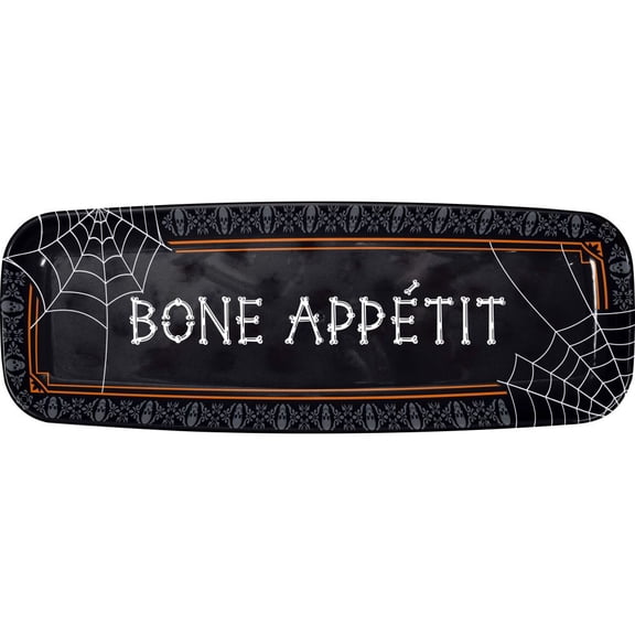 Halloween Bone Appetit Plastic Serving Tray, 17" x 6.5"