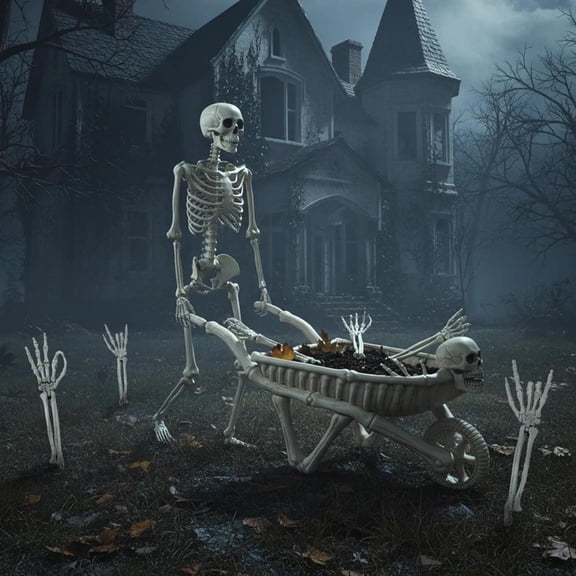 Halloween Bone Yard Skeleton Decorating Kit - 11 pc