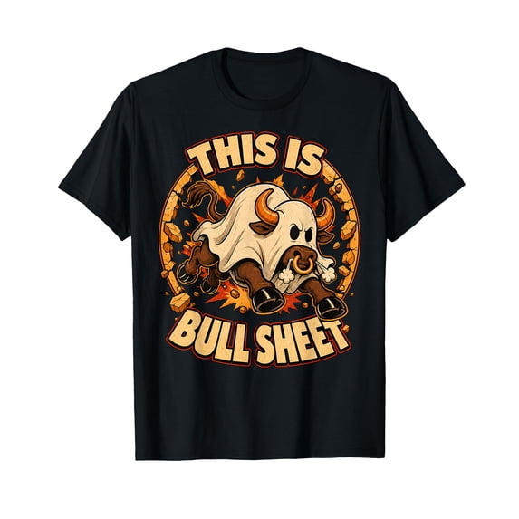 Halloween Boo Ghost Cow This Is Bull Sheet T-shirt - Walmart.com