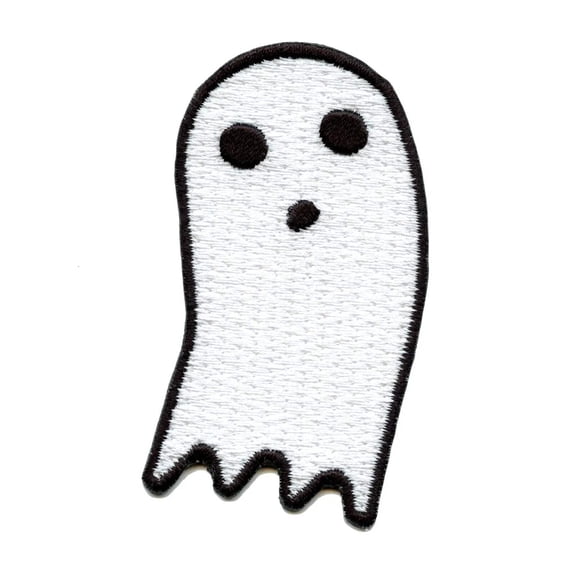 Halloween Boo Ghost Iron On Embroidered Patch