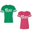 thumbnail image 1 of Halloween Boo Matching Cotton Jerseys (Green / Pink) (XXL / L), 1 of 3